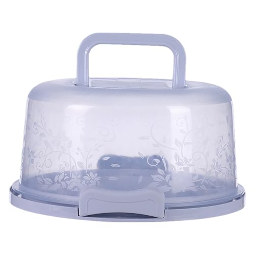 Portacartas con tapa - Contenedor de transporte para tartas - Portador hermético - Porta cerebral reutilizable para el transporte, almacenamiento y exhibición para fiestas | Clear Dome Contenir para