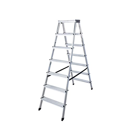 Preisvergleich Produktbild Euroline Alu-Stufenstehleiter beidseitig begehbar, 6190007