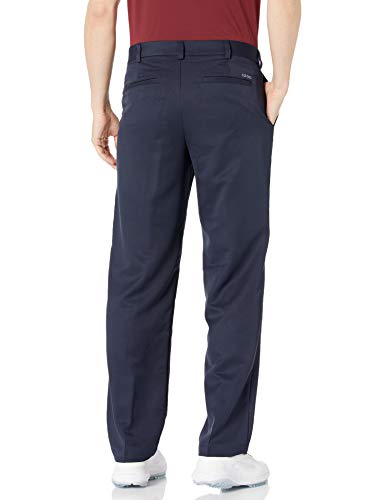 Izod Men's Golf Microsanded Flat Front Classic Fit Pant, Midnight, 30W X 34L #TOP1