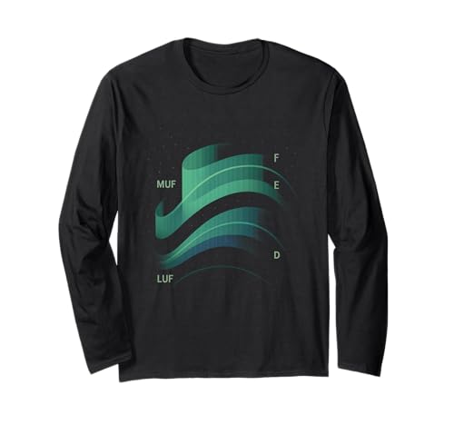 MUF LUF Ionosphere Radio Layers Chart Long Sleeve T-Shirt