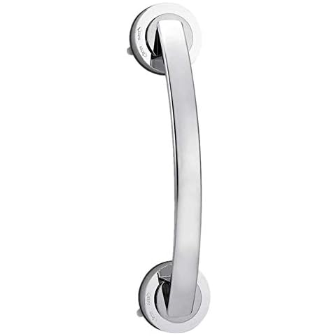 Bath Safety Handle,Textured Shower Handle Suction Cup Rail Bathtub Handrail Shower Hand Grip Shower Grab Bar for Tub Handicap Elderly Injury Kid Senior Assist Bath Handle(11.81”,Silver) Cover