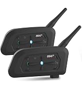 EJEAS V7 Motorfiets Bluetooth Headset Intercom, Bluetooth5.1 800m Waterdicht Communicatiesysteem...
