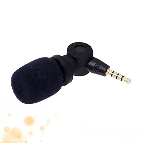 MILISTEN Tomada de 3,5 mm para celular smartphone mini microfone omni-direcional portátil para grava