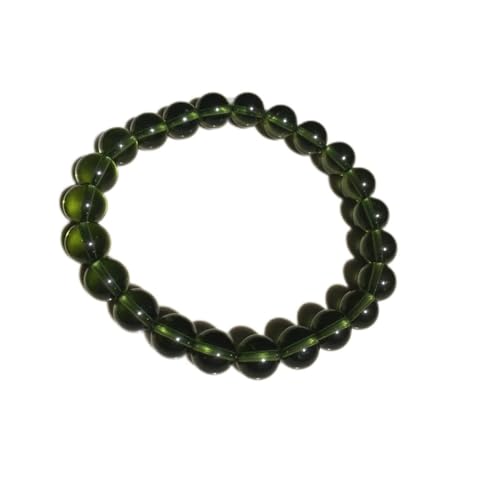 Bracelet aérolite verte naturelle en pierre de cristal de météorite à offrir pour femme