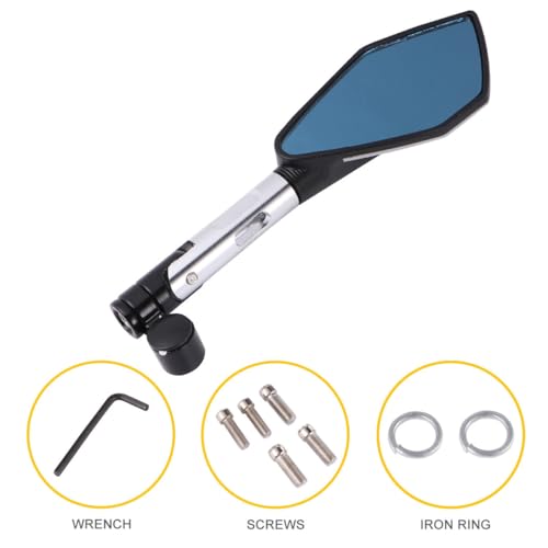 Espejos para moto ligeros de aluminio plata que reducen vibración 7