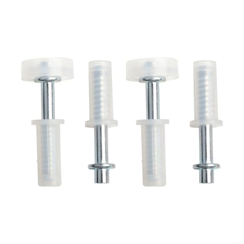 Kit di ferramenta per porte bifold per la riparazione di armadi, fienili e porte scorrevoli con perno superiore in metallo e ruota guida in plastica, disponibile in set da 1/4/8 (4 pezzi)