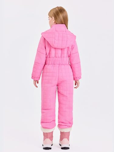 Image of Haloumoning Kid Snowsuit Girls Hooded Waterproof Insulated Ski Suit