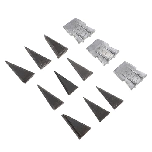 Toyvian Cunei di Metallo per Manico D'ascia 12 Pezzi Kit di Cunei di Sicurezza Conici per Martello e Accette per Utensili da Giardino Officina e Fai da Te Fissaggio Stabile e Facile
