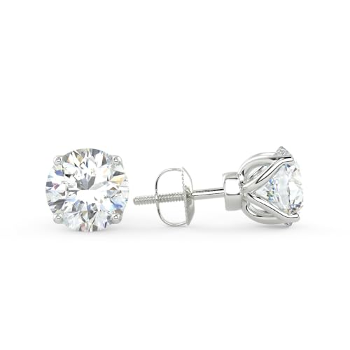 Igi Certified 1 Carat Lab Grown Diamond Round Stud Earrings