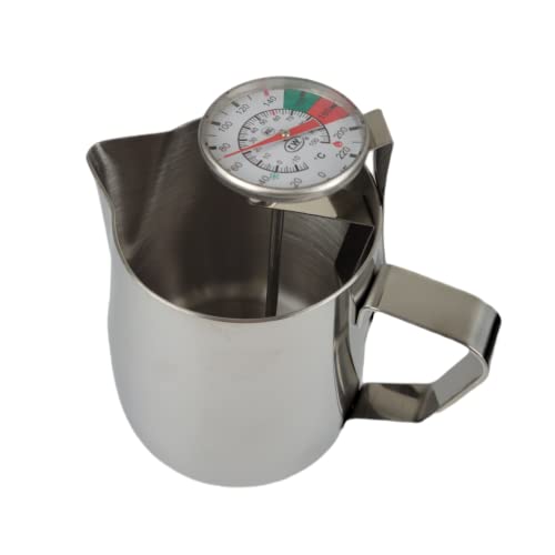 Rattleware Thermometer, Genuine Milk Frothing Thermometer And Barista Thermometer, Fast Readout And Clear Temperature Targets / 5" Probe, 1.75" Dial #TOP7