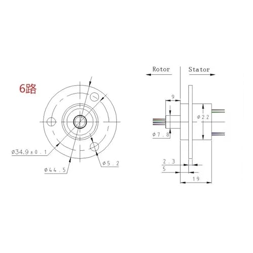 Bague collectrice pour bras robotique et caméra rotative de salon - 3
