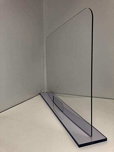Elegant & Professional Sneeze Guard Shield, Most Effective, Grocery Checkout Counter, Various Sizes (48 inches Wide X 18 inches Tall)