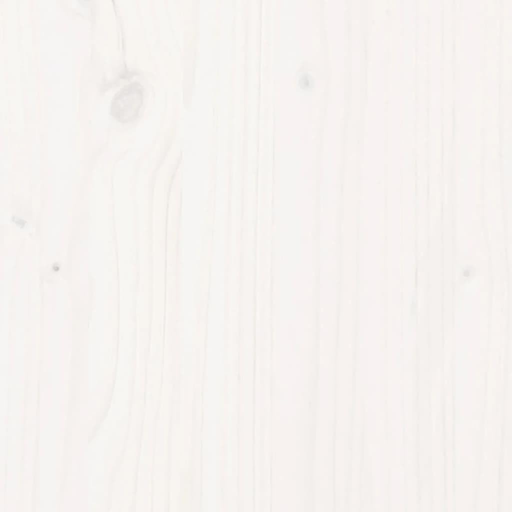 Legno Massello di Pino Rustico Giroletto Singolo 90x190 Bianco | Letto senza Materasso Bianco 90x190 cm Legno Massello Pino Girolletto con Base a Doghe Contenitore per Camera da Letto
