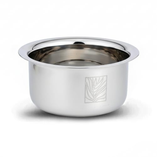 Image of Earthy Fables Stainless Steel Tope /Patila /Bhogona /Tapeli for Milk, Boiling - 0.8kg, Heaviest in Class, Better Nutrition & Heat Distribution, Uses Less Oil & Gas, Stove & Induction Bottom,16cm, 1.5 L