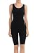 7Wins Women Catsuit Cotton Lycra Tank Bermuda Short Yoga Bodysuit Jumpsuit (Small, Black)
