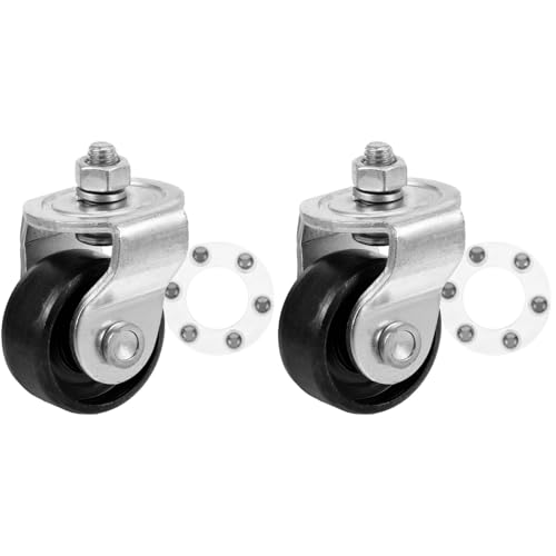 HEMOTON 2Pcs Hydraulic Jack Caster Wheels Front Replacement for 2 Ton Floor Jack Heavy Duty Steel Swivel Garage Utility Wheels 2.76X1.97X3.15 Inch