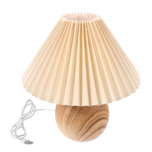 Lampe de chevet USB contre la fatigue oculaire avec lumière chaude en bois