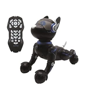 Lexibook Power Puppy – My Smart Robot Dog – Programmable Robot with Remote Control, Training Function, Dances, Sings, Light Effects, Rechargeable Battery, Children’s Toy – DOG01BK