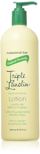 Triple Lanolin Original Formula Hand & Body Lotion (20 oz) Professional Lanolin Moisturizer for Dry Skin Deeply Hydrating Hand and Body Lotion Non-Greasy & Fast-Absorbing - 2 Pack