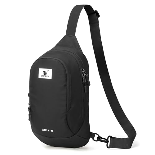 SKYSPER Mochila Cruzada 6L, Antirrobo Bolsa de Pecho Protección Triple RFID Mochila Monohombro para...