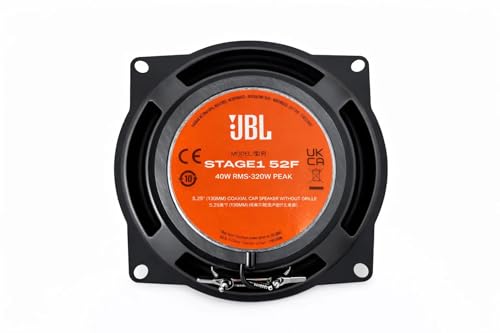 JBL Stage1 GEN2 52F Koaxial Lautsprecher Auto 130mm (5,25 Zoll): von Harman Kardon Car HiFi mit 40W RMS und 320W Max Einbaulautsprecher Auto Boxen - Paarweise