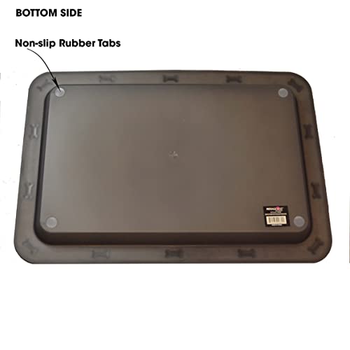 PetRageous 70669 Bone N Up Non-Slip Clear Plastic Dog Feeding Tray 19.125-Inch by 13.125-Inch Great for Dogs and Cats… - Image 3