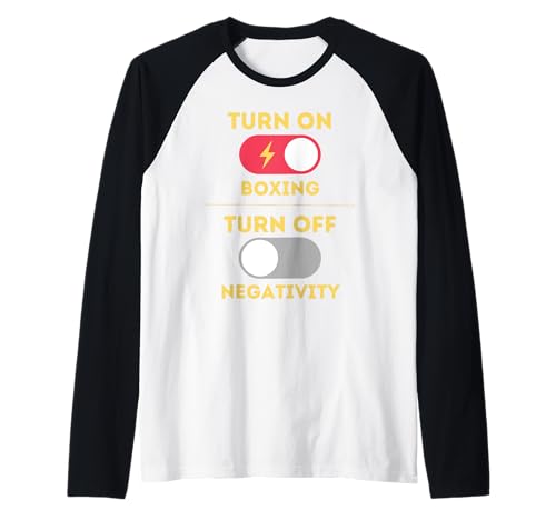 Turn On Boxing Negativity Punching Gloves Raglan Tee