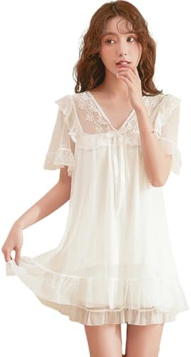 Women's Lace Pajamas, 2-Piece Set, Top and Bottom Set, Cute, Room Wear, Short Sleeve, Top, Shorts, Nightwear, V Neck, Fashion, Sleepwear Set, Loungewear, Sexy, Beautiful