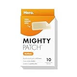 Mighty Patch Surface Large Pimple Patches for Face, Acne Spot Patch for Cheek, Forehead, and Chin, Pimple Stickers, Hydrocolloid Covers, Vegan-friendly, from Hero Cosmetics, 10 Count