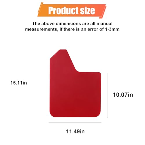 Image of ZIMISI 4PCS Universal Car Mud Flaps, Bendable Splash Guards with Fastener Rivet Clips, Flexible Truck Front & Rear Mudguard, Car Exterior Dirty Fenders Accessories for Pickup, SUV (Red)