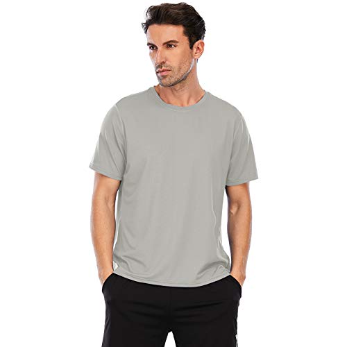 MeetHoo Sportshirt Herren,Laufshirt Kurzarm Funktionsshirt Atmungsaktiv Schnelltrocknendes T Shirt Trainingsshirt Running Gym für Männer Cover