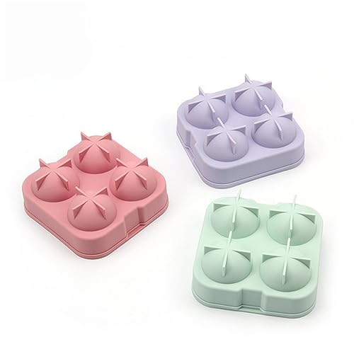 Molde de hielo esfera 3 piezas silicona 1.77 pulg miniatura 3