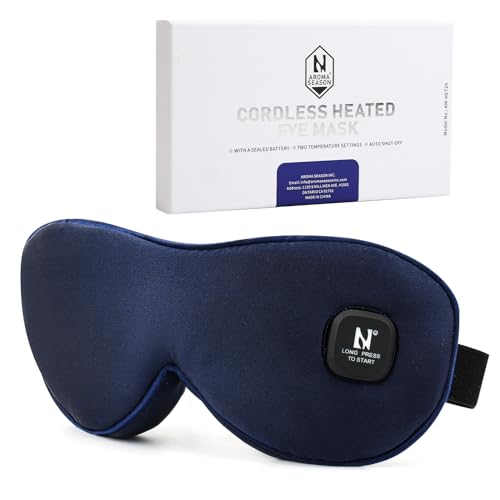 AROMA SEASON Wärmebrille mit Akku ohne Kabel zur Linderung von trockenen Augen, Gerstenkorn, Blepharitis | Waschbar und wiederaufladbar | blau AROMA SEASON Wärmebrille mit Akku ohne Kabel zur Linderung von trockenen Augen, Gerstenkorn, Blepharitis | Waschbar und wiederaufladbar | blau