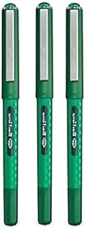 Uni Ball Eye Designer Green Rollerball Pen Fine 0.7mm Nib Tip 0.5mm Line Width Designer Series Quick Drying Pigment Ink UB-157D (Pack Of 3)