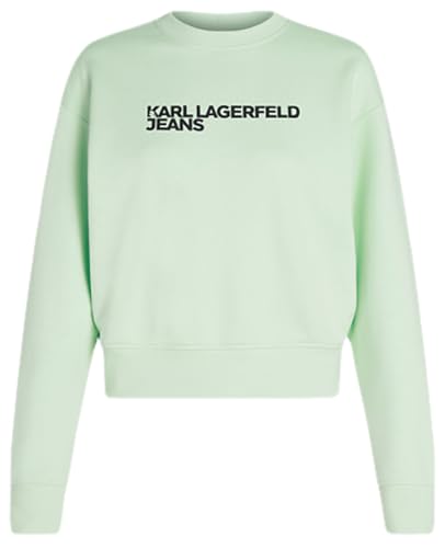 KARL LAGERFELD JEANS, Femme, Sweat À Logo Essential, Coupe Régulière, Bleu, XS