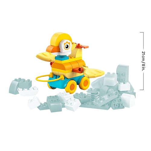LEGO Duplo Ma Ville Animaux sur Roues 3-en-1 - Jeu Éducatif pour La Construction - Jouets Canard, Poisson, Chien en Briques avec Roues Et Poignée - Cadeau pour Fille Ou Garçon Dès 2 Ans 10448