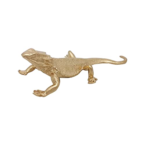 Tricune Gold Lizard Sculpture Solid Metal Ornament Mini Animal Figurine For Home Office Garden Desktop Decor (Lizard) #TOP7