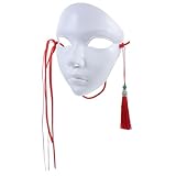 LRXIYODE Weiße DIY Maske aus Leichtem Geruchslosem PP Blanke Vollgesichts Maske zum Bemalen...