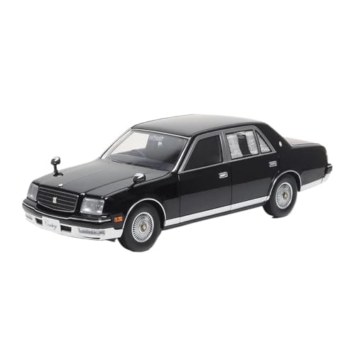 CYQOCD Modelo de Coche Vintage 1/18 para Toyota Century Aleación Modelo Completamente Abierto 1997 Negro Escala Fundición A Presión Vehículo Decoraciones de Mesa