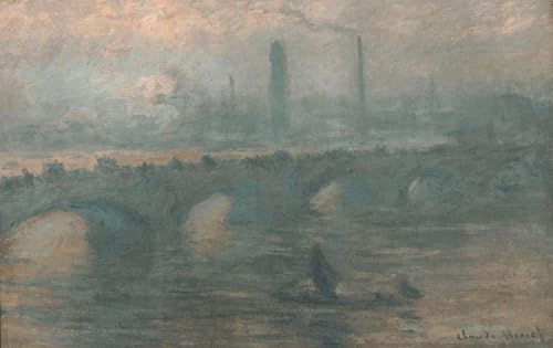 Pont de Waterloo Monet tableau sur toile émotion artistique brumeuse