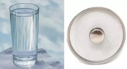 Image of Stainless Steel Small Round Net Lid /Cover to Cover Cup or Glass for Home and Kitchen-(Pack of -6)