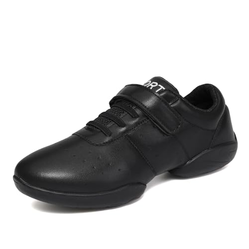 SWDZM Ballroom Salsa Practice Dance Sneakers Cheer Shoes for Youth Girls White Cheerleading Athletic Dance Shoes