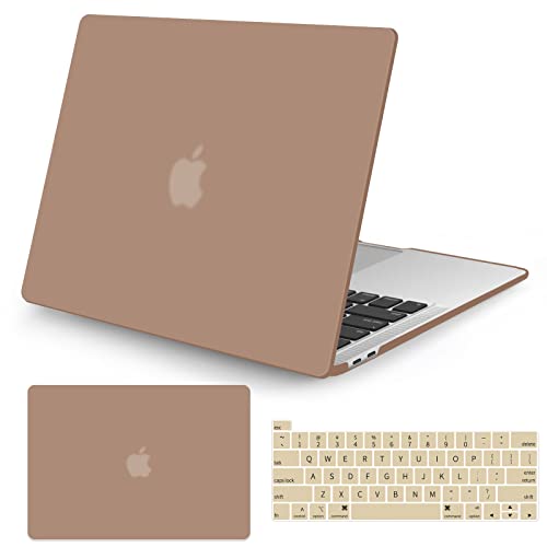 Seorsok Compatible With Macbook Pro 13 Inch Case M2 2022,2020,2019-2016 Release（M1 A2338/A2289/A2251/A2159/A1989/A1706/A1708 Laptop Plastic Hard Shell Case With Keyboard Cover,Brown #TOP6