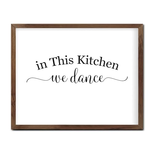 Décoration murale en bois rustique In This Kitchen We Dance 40x50 - 2