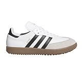 adidas Golf Samba Spikeless Golf Shoes, FTWR White/Core Black/Gum 5, 11 US Women/10 US Men