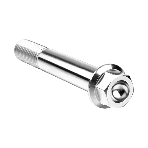 Image of Titanium Bolt M12 30 35 40 45 50 55 60 65 70 75 80 85 90mm Hex Small Flange Head for Motorcycle Car Modification Pack of 4 (M12x80mm Pitch 1.5, Silver)