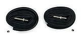 Continental Race 28 700x20-25c Bicycle Inner Tubes - 42mm Long Presta Valve - 2 Pack w/ Conti Sticker