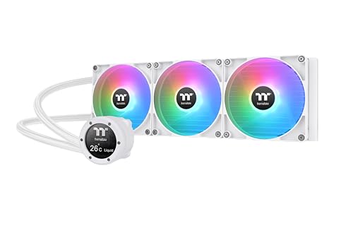 Thermaltake TH420 V2 ARGB Sync Snow AIO CPU Wasserkühlung 420mm, Infinity Mirror, 3x CT140 ARGB White PWM, Mainboard Sync, Intel/AMD
