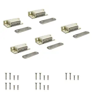 Volo Door Catcher/Door Magnet for Cabinet Cupboard Wardrobe Kitchen Bathroom Office/Door Closer Magnet (White) Pack of 5 Pcs.