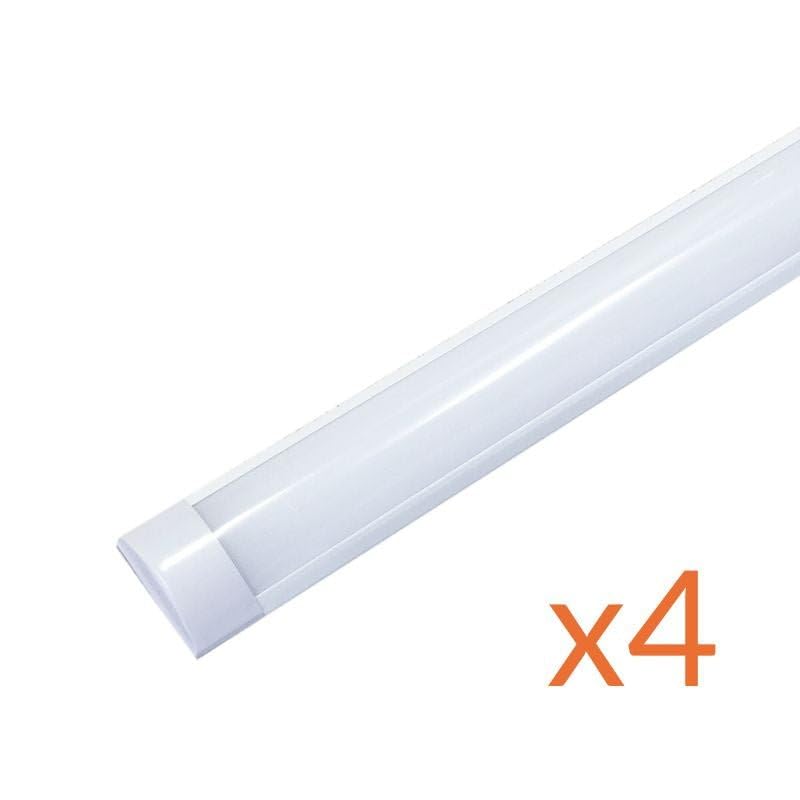 SILAMP Réglette LED 90cm 24W - Pack de 4 - Blanc Neutre 4000K - 5500K